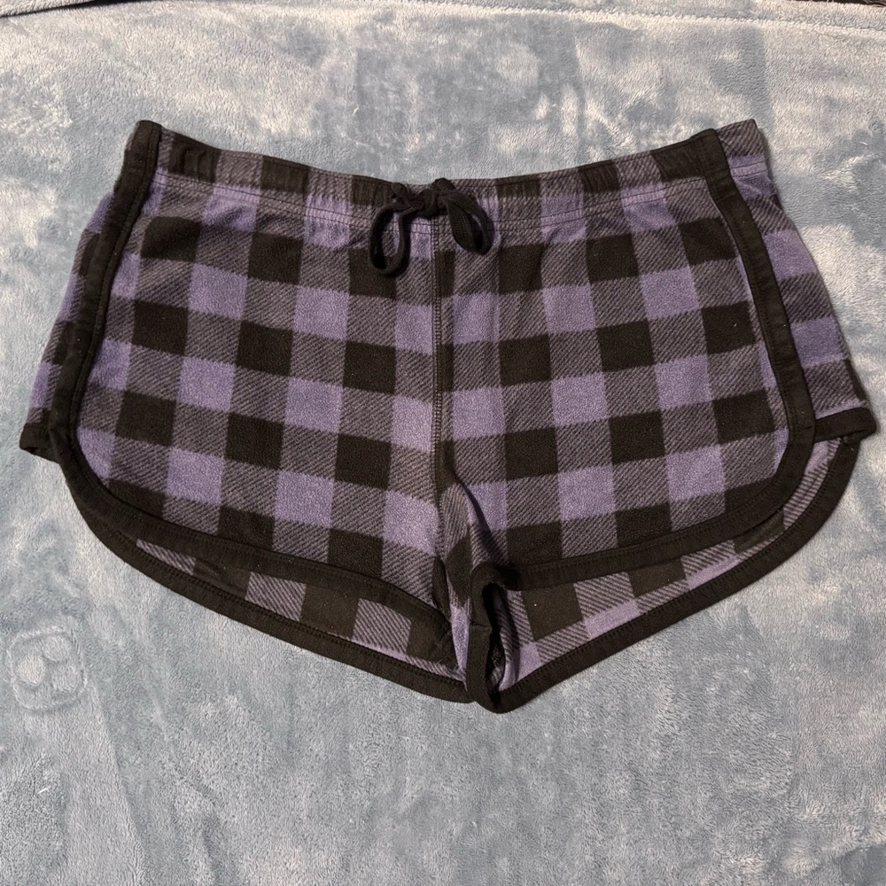 Blue & Black Plaid Aéropostale Sleep Shorts